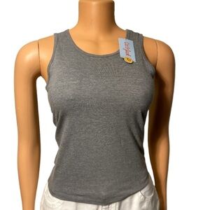 Cat & Jack Girls Tank Top Gray sleevless size S 6/7 New with Tags